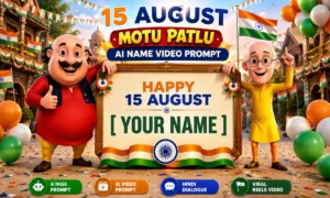 15 August Motu Patlu AI Name Video Prompt